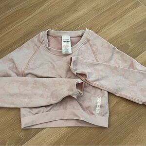 Gymshark Pink Cropped Sweatshirt